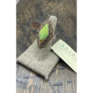 Barse Martinique Ring- Lime Turquoise-Bronze & Sterling Silver-6-NWT